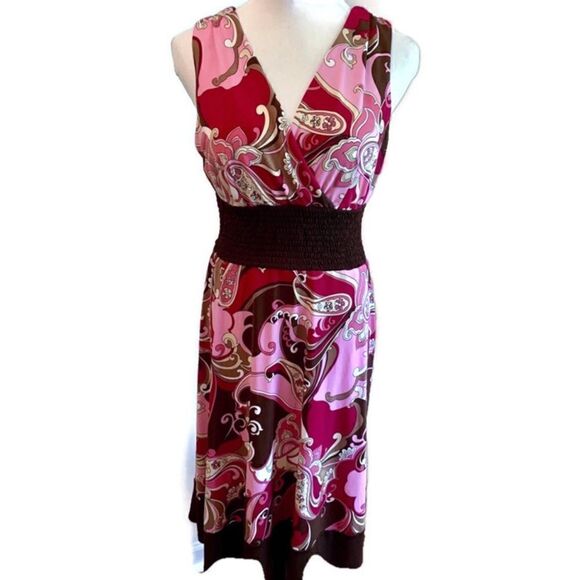 Rabbit Rabbit Rabbit Surplice Paisley Dress Sz 12 - Picture 1 of 7